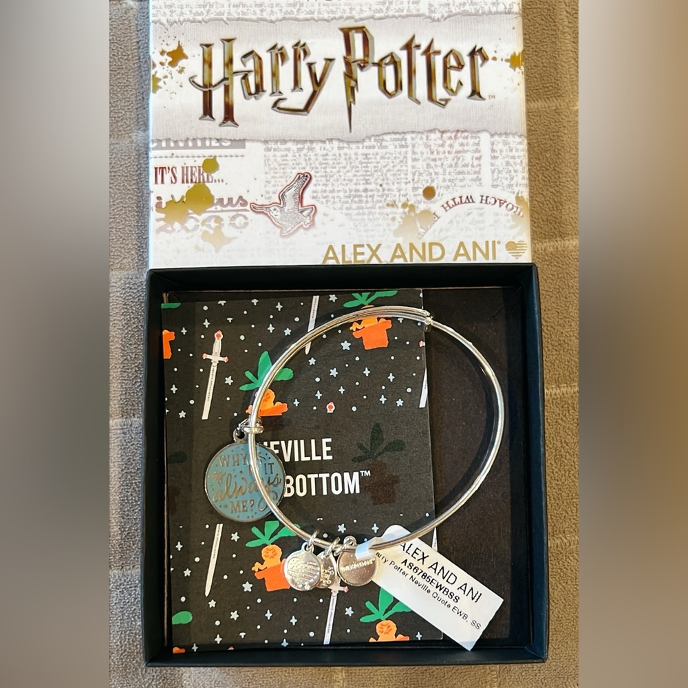 Alex and Ani Harry Potter™ Neville 'Why Is It Always Me?' Charm Bangle Bracelet - Picture 4 of 6